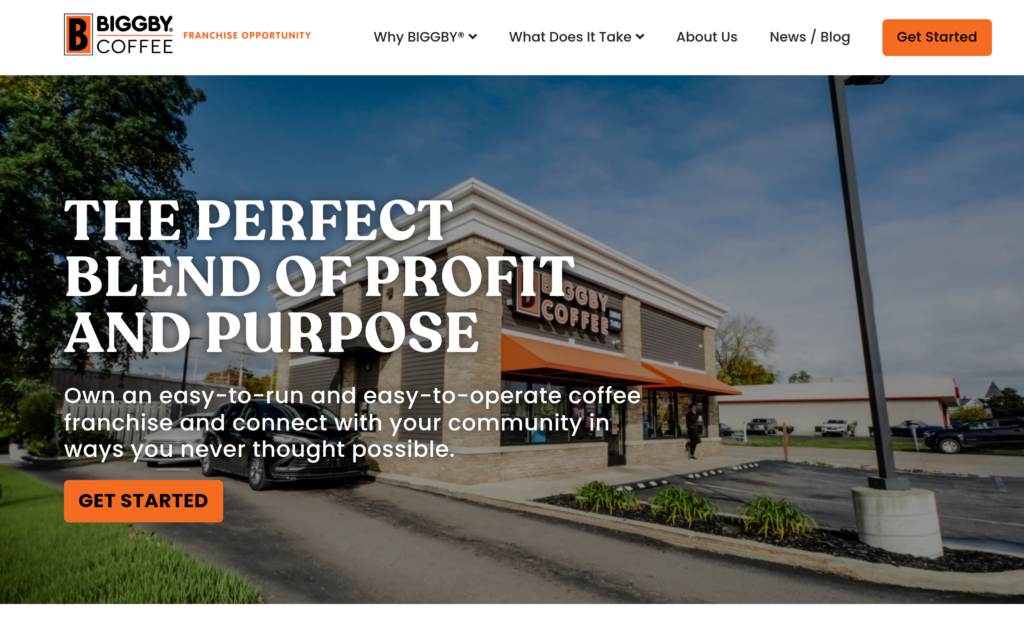 Screenshot of Biggby
