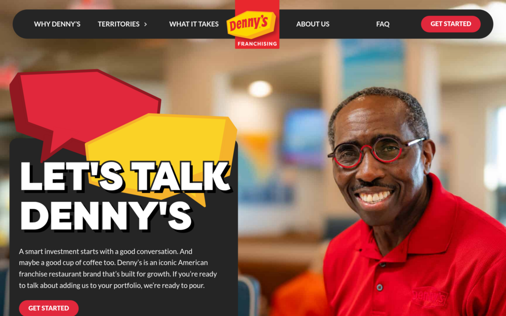 Screenshot of Denny’s