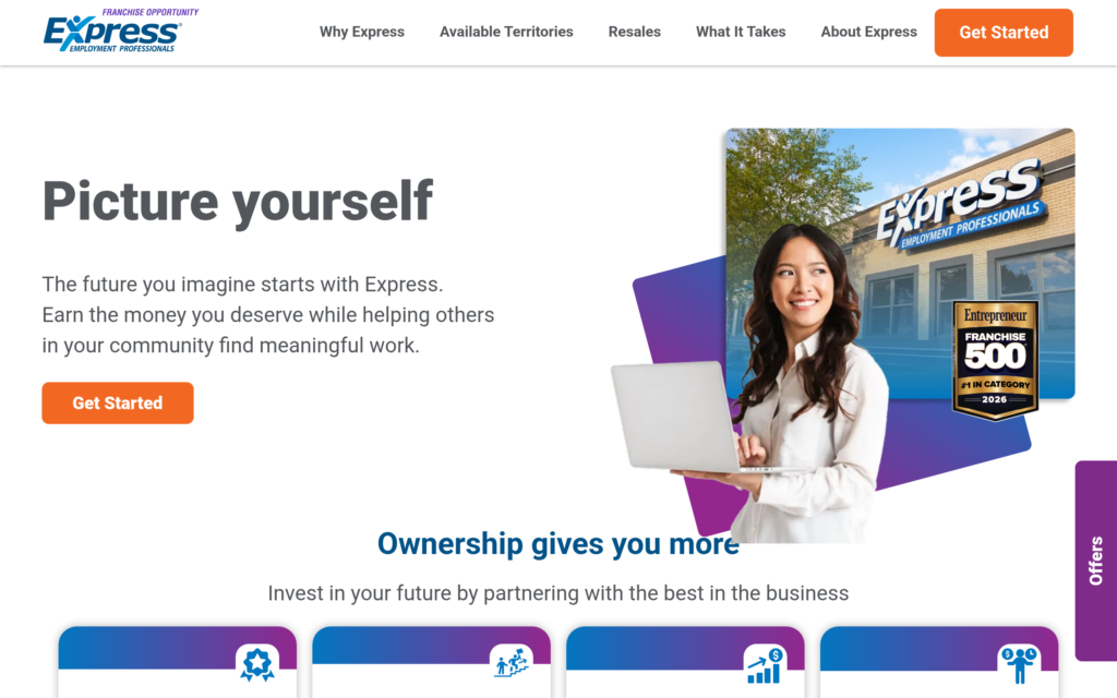 Screenshot of Express Employment Professionals