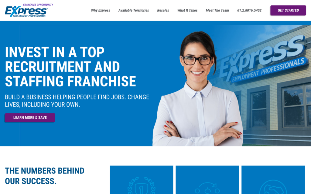 Screenshot of Express Employment Professionals AUS