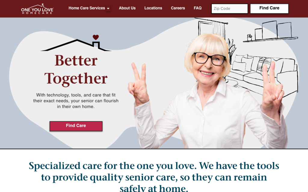 Screenshot of One You Love Homecare