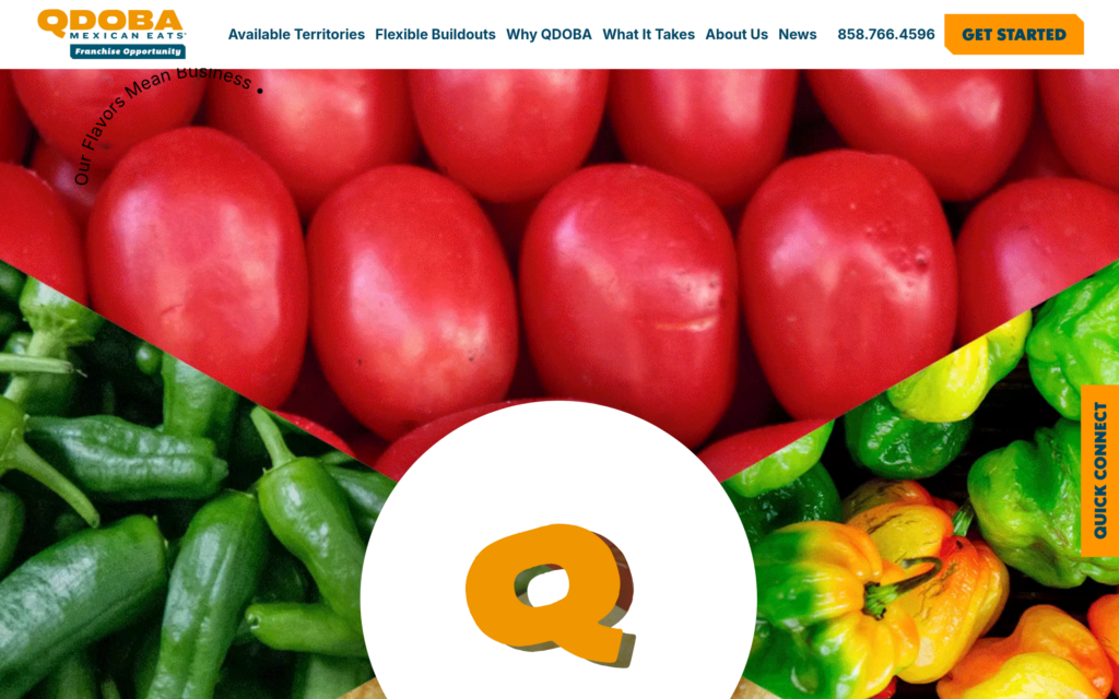 Screenshot of Qdoba